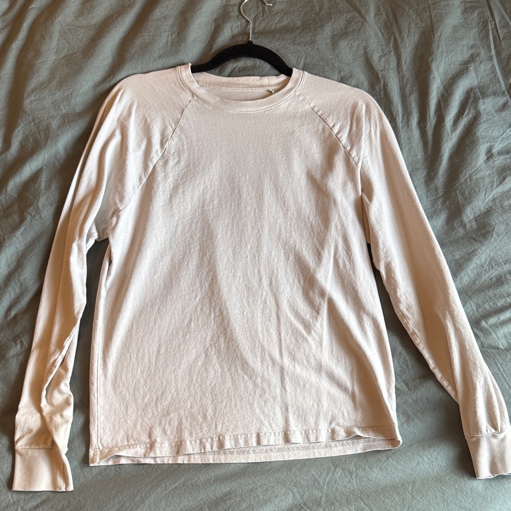 Everlane Men's Off-White Long Sleeve Tee